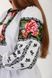Красивая женская вышиванка на домотканом полотне (GNM-02166), 40, лен белого цвета