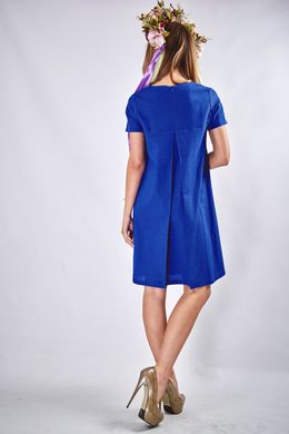 Сукня льняна прямого крою з вишивкою "Сакура" (PL-005-078-L), 42