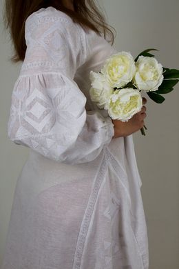 Неймовірно красива жіноча сукня білого кольору (gnm-02138-1)