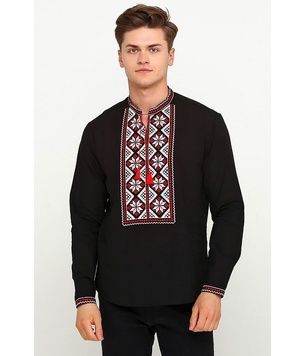 Молодіжна чоловіча сорочка вишита хрестиком (M-426-1), 46
