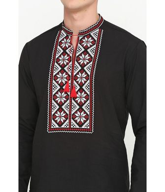 Молодежная мужская рубашка вишитая крестиком (M-426-1), 46