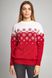 Червоні парні дорослі светри Сніжинки (UKRS-9945-8851), шерсть, акрил