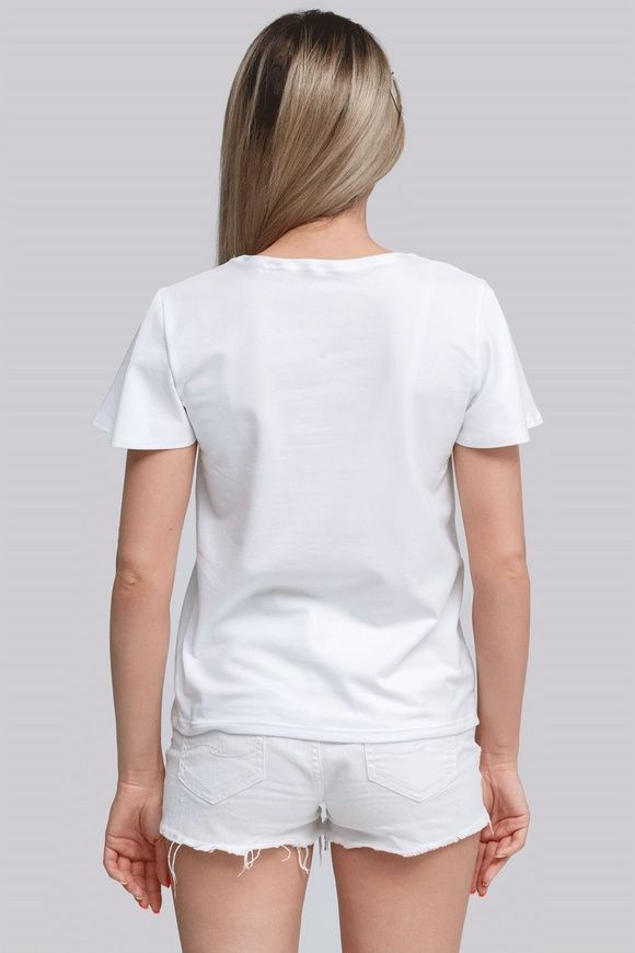 Жіноча футболка White 5 UKR-6208, L, трикотаж