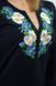 Комбинированное длинное платье "Васильковые мечты" тёмно-синего цвета с вышивкой для женщин (PL-009-017-Tr-dbl), 42