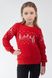 Різдвяний червоний світшот для дівчаток з оленями (UKRS-6612), 110, трикотаж