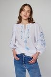 ЖІНОЧА ЛЛЯНА ВИШИТА БЛУЗА WHITE UKR-5236, XS | 40-42, льон