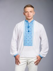 Чоловіча сорочка з вишивкою (chsv-60-01), 40, льон