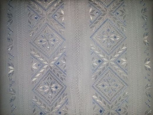 Біла вишиванка ручної роботи із домотканого полотна з Полтавським орнаментом для чоловіків (GNM-00884), 38