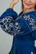 Неймовірно красива жіноча сукня синього кольору з узорами (gnm-02276)