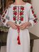 Стильна ніжна жіноча сукня з вишивкою квітами (gpv-126-01), 40, льон, тіар