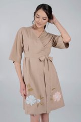Жіноча вишита сукня з аплікацією UKR-4213, L, льон