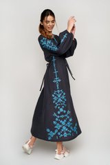 Жіноча вишита сукня Gray UKR-4195, XXL, льон