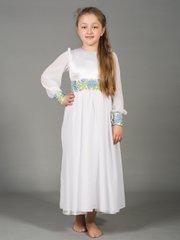 Детское вышитое платье с цветами (gpv-43-01), 26, лен, тиар