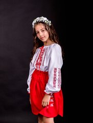 Вышитый костюм для девочки (OS-0191), 2 года, габардин