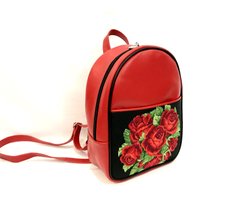 Молодежный женский рюкзак “Красная роза” (AM-1050)