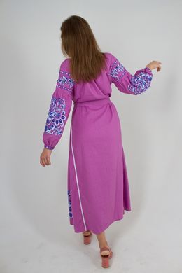 Неймовірно красива жіноча сукня рожевого кольору з узорами (gnm-02276-1)