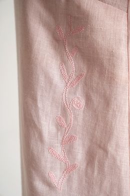 Жіноча вишита сукня на бретелях Pink UKR-4201, XL, льон