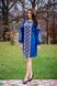 Жіноча вишивана сукня з орнаментом (GNM-02182), 42, синій габардин