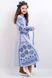 Довга сукня із льону "Розкіш-2" блакитного кольору з українською вишивкою для дівчаток (PLd-120-150-L-blu), 122