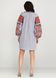 Полотняна сіра сукня "Розкіш" з мальовничою вишивкою для жінок (PL-035-150-D), 42