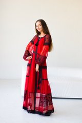 Платье красное длинное из двух частей (ЛА-2), 42