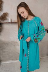 Невероятно красивое и нежное женское платье с вышивкой (gpv-89-01), 40, лен, тиар