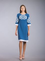 Жіноча вишита сукня хрестиком (gpv-63-01), 40, льон, тіар