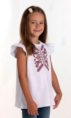 Вышитая футболка для девочки (FM-6016), 152, хлопок