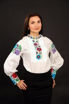 Елегантна та вишукана вишиванка "Борщівська" (chk-7070), 40, льон