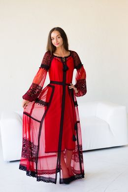 Сукня червона довга з двох частин (ЛА-2), 42