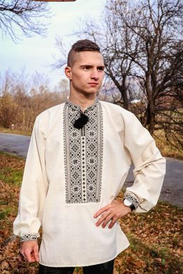 Сорочка мужская вышитая - ручная вышивка (00196), 42, бавовна