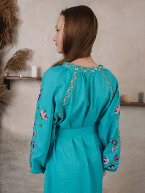 Неймовірно красива і ніжна жіноча сукня з вишивкою (gpv-89-01), 40, льон, тіар