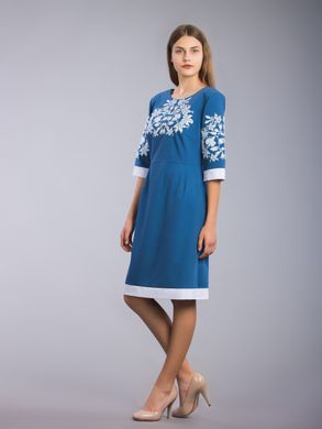 Жіноча вишита сукня хрестиком (gpv-63-01), 40, льон, тіар