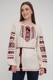 Жіноча вишиванка ручної роботи NR-0004, 42, льон