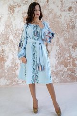 Вишите жіноче блакитне плаття Птаха (PL-034-092-L), 42