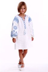 Льняное платье для девочки в стиле бохо "Роскошь" (PLd-119-150-L), 152