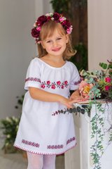 Вышитое платье для девочки (OS-6007), 2 года, домоткане полотно
