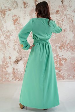Вышитое женское мятное платье Мальвы (PL-051-093-Ks), 40