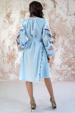 Вишите жіноче блакитне плаття Птаха (PL-034-092-L), 42