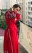 Яркое стильное женское платье красного цвета (GNM-02274), 42, домотканое полотно красного цвета