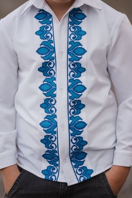 Стильная вышитая рубашка для мальчиков с длинными рукавами (S-086-01-D), 26, тиар