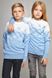 Блакитні парні в'язані дитячі светри Сніжинки (UKRS-6626-6626), шерсть, акрил