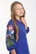Вышитое платье электрик для девочек Цветочная ветвь (PLd-129-094-L), 116, лен