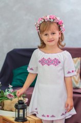 Вышитое платье для девочки (OS-5984), 2 года, домоткане полотно