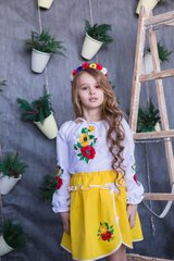 Вишитий яскравий костюм для дівчинки (OS-0152), 2 роки, габардин
