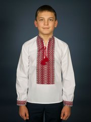 Барвиста українська вишиванка із сорочкової тканини з національним орнаментом для хлопчиків і чоловіків (chs-02-16d), 26, сорочкова тканина