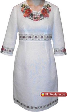Женское современное вышитое платье "Лесная красавица" (GNM-00306), 44, 42