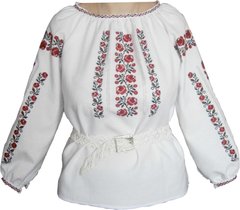 Вышитая сорочка женская Подоляночка - ручная вышивка (GNM-00194), 42, домотканое полотно