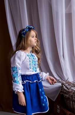 Вышитый яркий костюм для девочки (OS-0205), 2 года, габардин