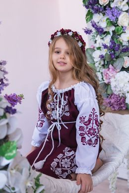 Вышитое яркое платье для девочки (OS-0086), 2 роки, габардин